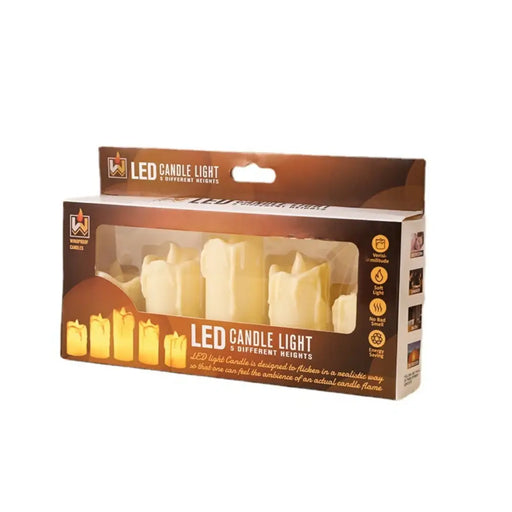 Pack 5 Velas Artificiales Blancas Luz Led Con Efecto Llama - Fliperex