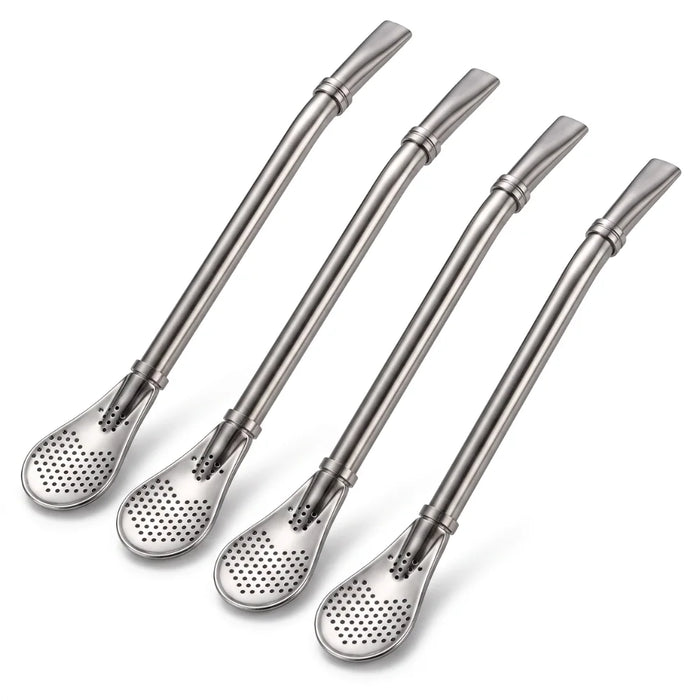 Pack 4 Bombillas Para Mate Acero Inoxidable Reutilizables