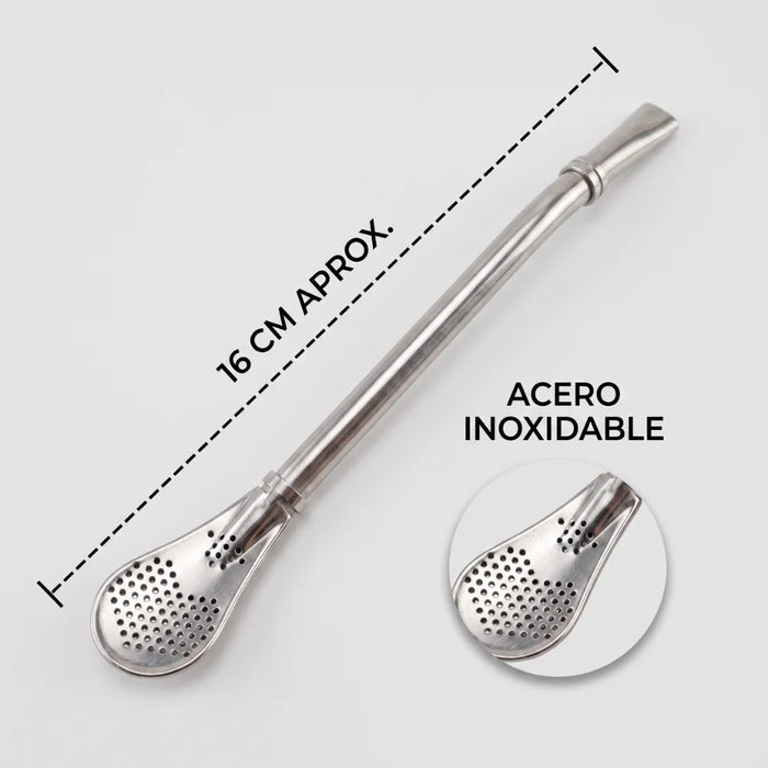 Pack 4 Bombillas Para Mate Acero Inoxidable Reutilizables
