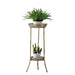 Pedestal Para Maceteros Maceta De 2 Niveles Negro Bronce - Fliperex