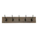 Perchero De Pared Colgador Vintage 5 Ganchos Dobles Café - Fliperex