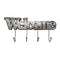 Perchero De Pared Colgador Welcome 4 Ganchos Plateado