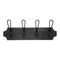 Perchero De Pared Colgador Vintage 4 Ganchos Dobles Negro