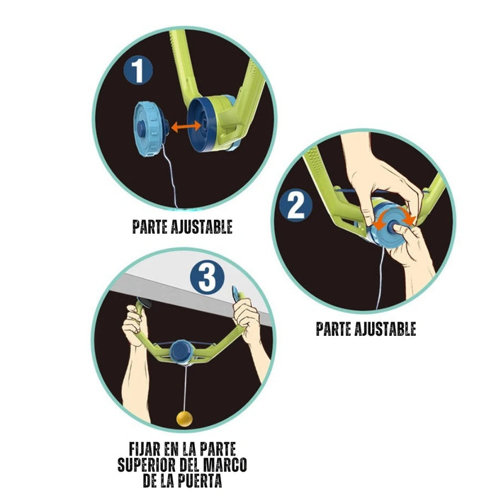 Ping Pong Portatil Sin Mesa Bola Con Cuerda Para Entrenar