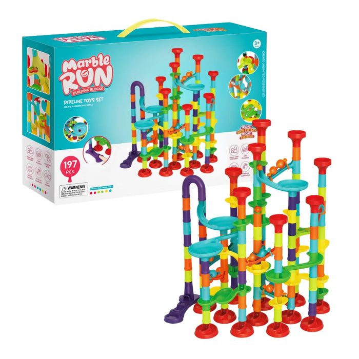 Pista De Bolitas 197 Piezas Bloques De Construccion Tobogan