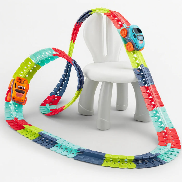 Pista De Carreras Flexible Armable Con Auto Juguete Infantil