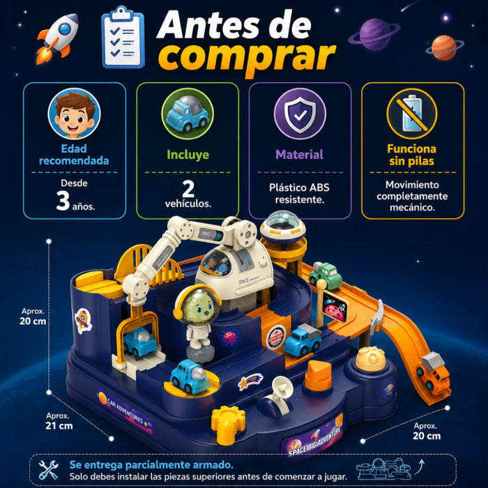 Pista Laberinto Espacial Mecánica Para Autitos Fliperex