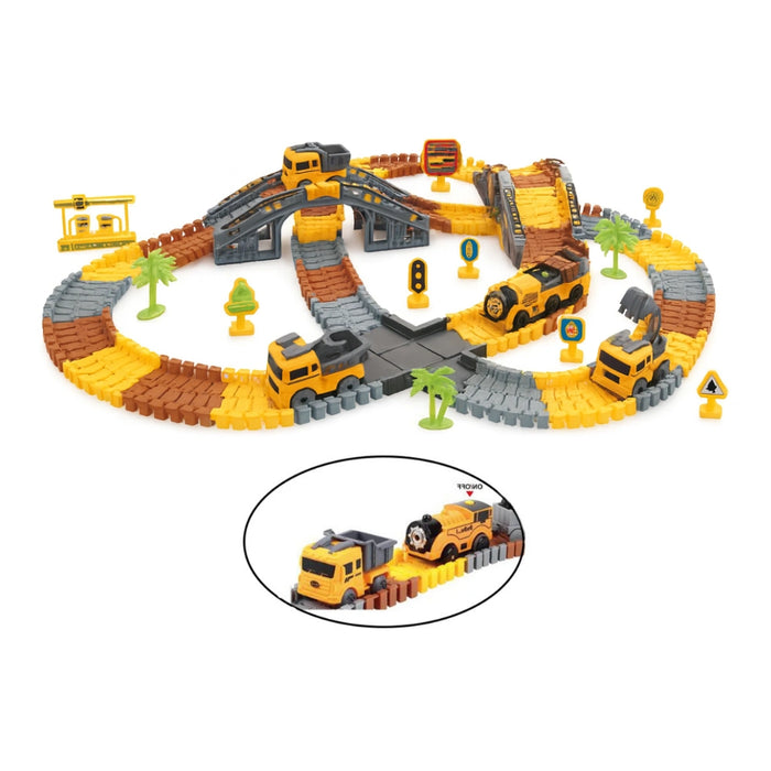 Pista de Carreras Juguete Camion de Construccion 235 Piezas