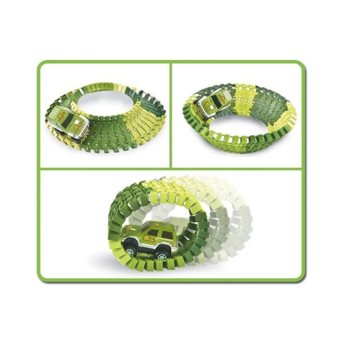 Pista de Carreras Juguete de Dinosaurios Infantil 144 Piezas