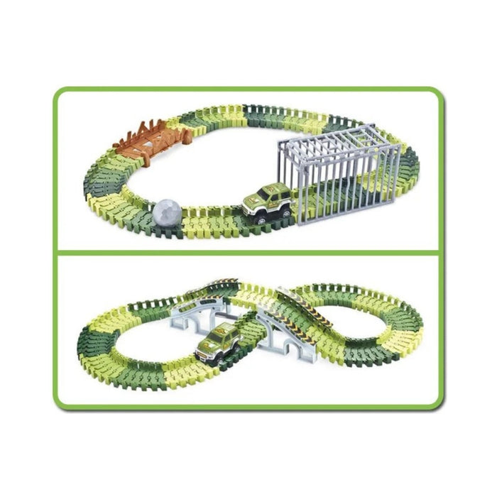 Pista de Carreras Juguete de Dinosaurios Infantil 144 Piezas