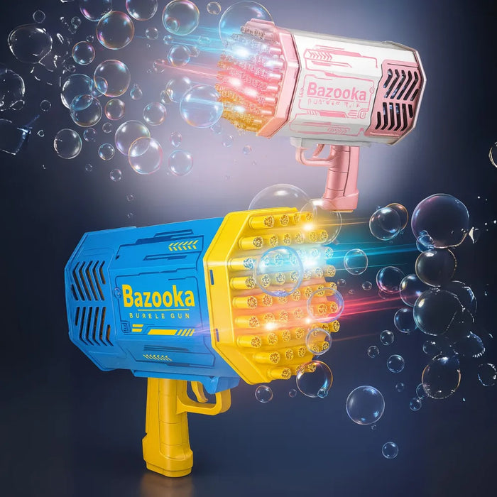 Pistola De Burbujas Bazooka Bubble Gun Juguete Con Luces Led