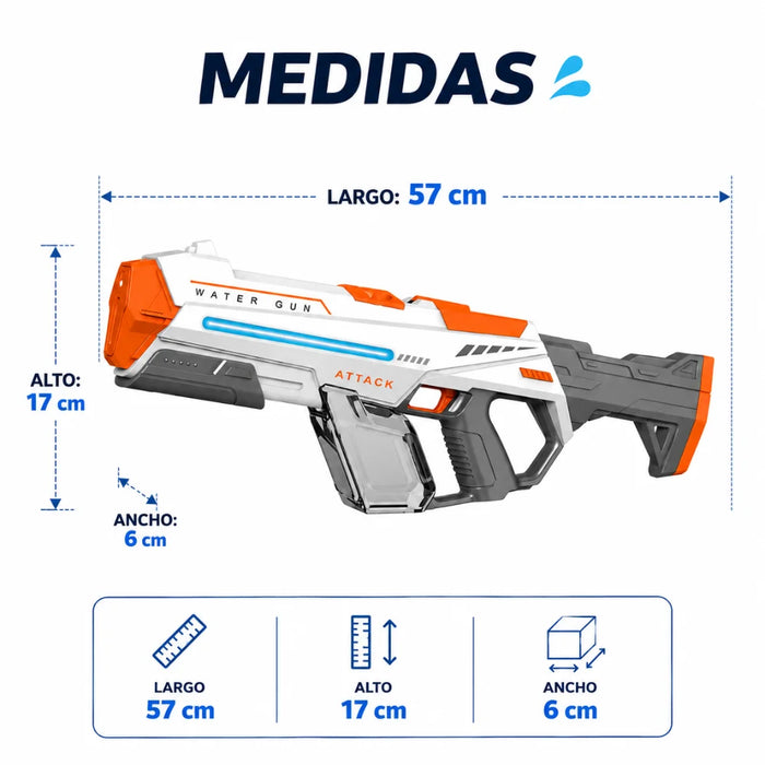 Pistola de Agua Electrica Automatica Alta Presion Recargable