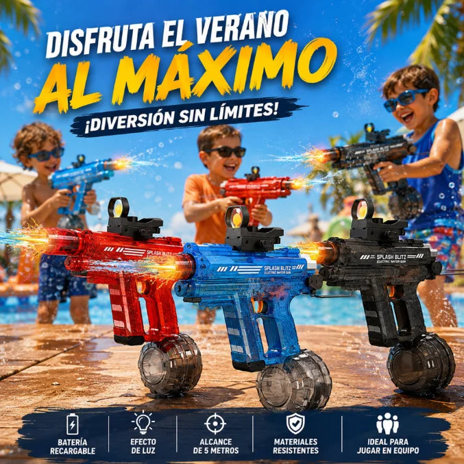 Pistola de Agua Uzi Electrica Automatica Alta Potencia