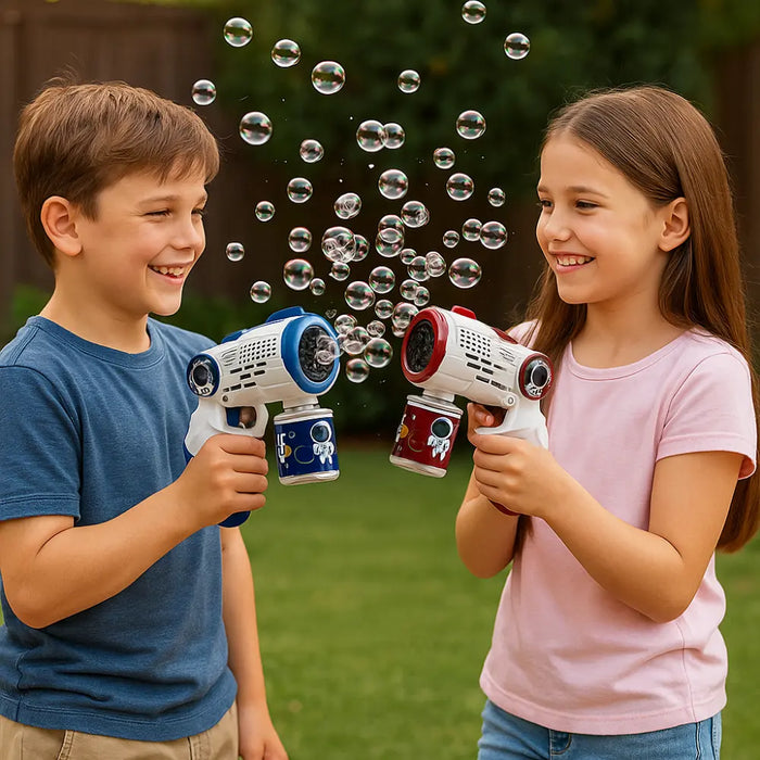 Pistola de Burbujas Automatica Diseño Astronauta Infantil