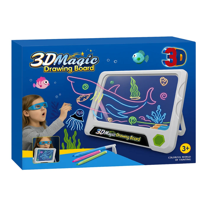 Pizarra Magica 3D Infantil Para Dibujar Con Efecto Luces