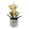 Planta Artificial Orquidea Decorativa Beige Maceta Resina
