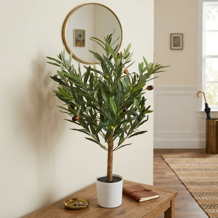 Planta Artificial Arbol Olivo Verde Decoracion Hogar Maceta