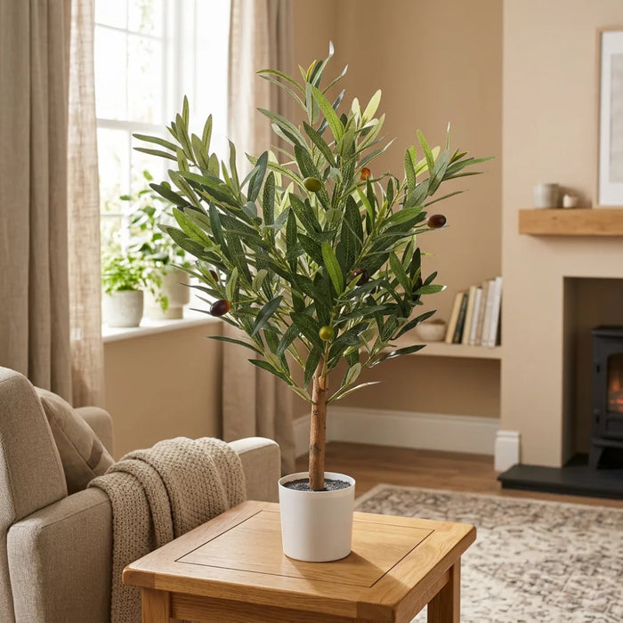 Planta Artificial Arbol Olivo Verde Decoracion Hogar Maceta