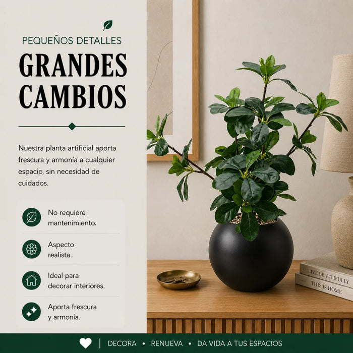 Planta Artificial Ficus Decorativa Maceta Decoracion Hogar