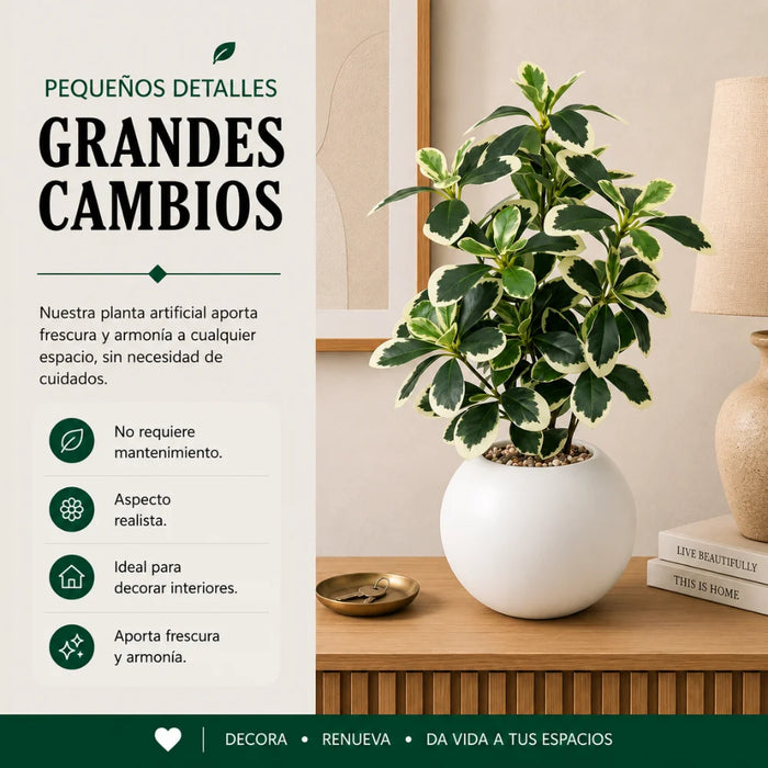 Planta Artificial Ficus Decorativa Maceta Decoracion Hogar