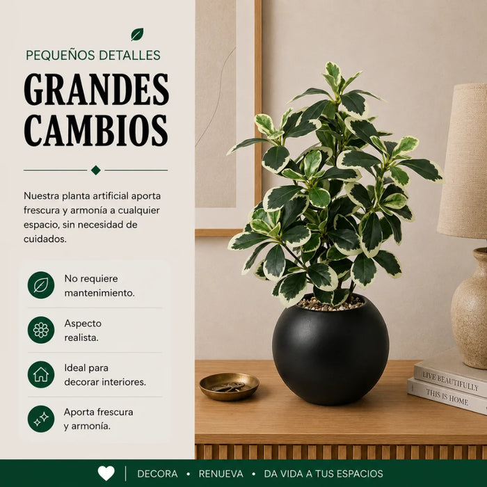 Planta Artificial Ficus Decorativa Maceta Decoracion Hogar
