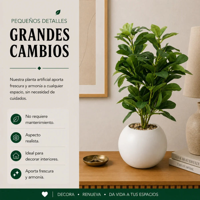 Planta Artificial Ficus Decorativa Maceta Decoracion Hogar