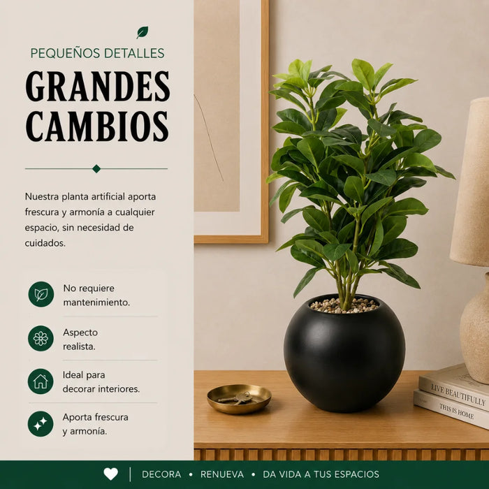 Planta Artificial Ficus Decorativa Maceta Decoracion Hogar
