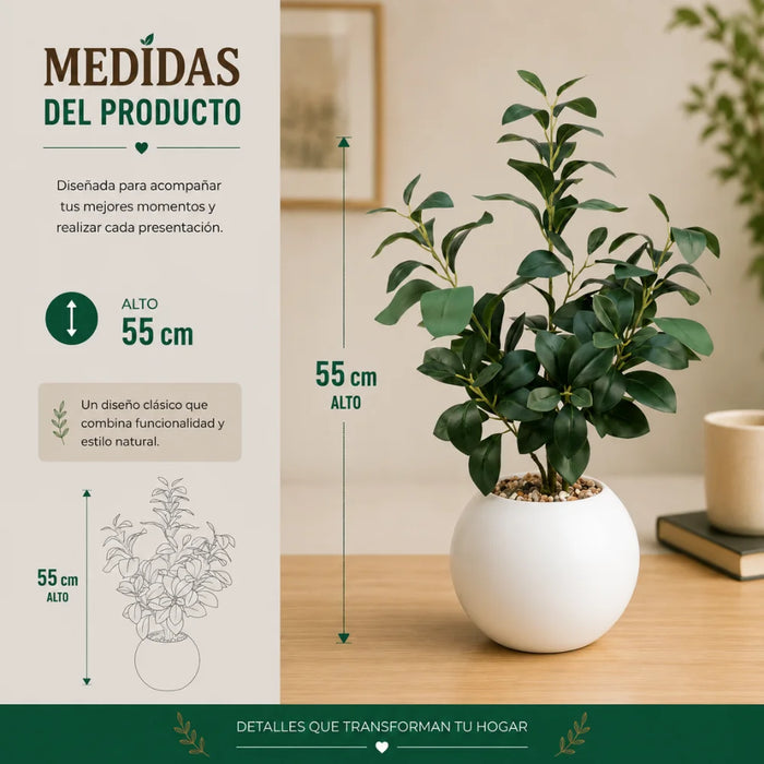 Planta Artificial Ficus Decorativa Maceta Decoracion Hogar