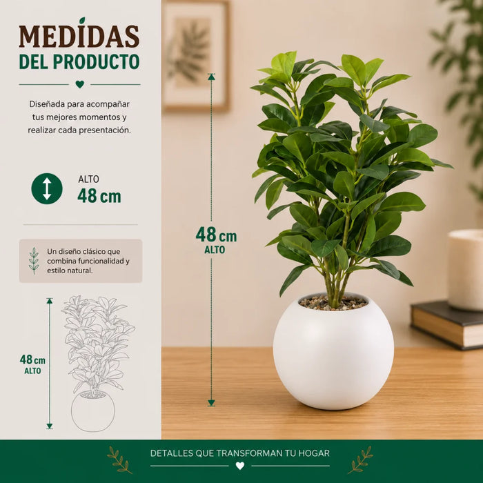 Planta Artificial Ficus Decorativa Maceta Decoracion Hogar