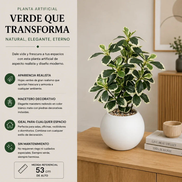 Planta Artificial Ficus Decorativa Maceta Decoracion Hogar