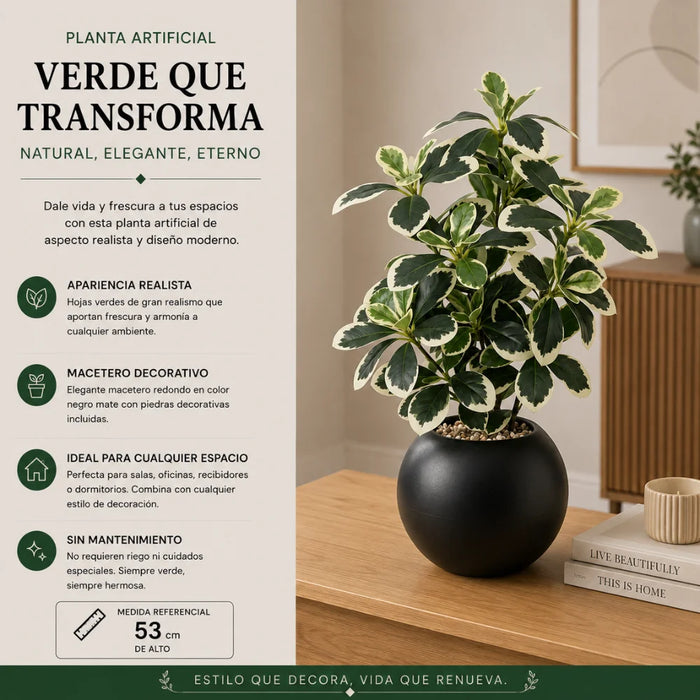 Planta Artificial Ficus Decorativa Maceta Decoracion Hogar
