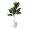 Planta Artificial Ficus Elastica Variegado Decoracion Hogar