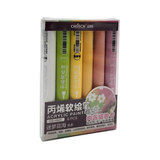 Plumones Acrilicos Punta Blanda Estilo Pincel Gama Pastel - Fliperex