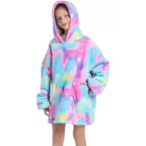 Polerón Sherpa Colorido Con Capucha Para Niñas Invierno - Fliperex