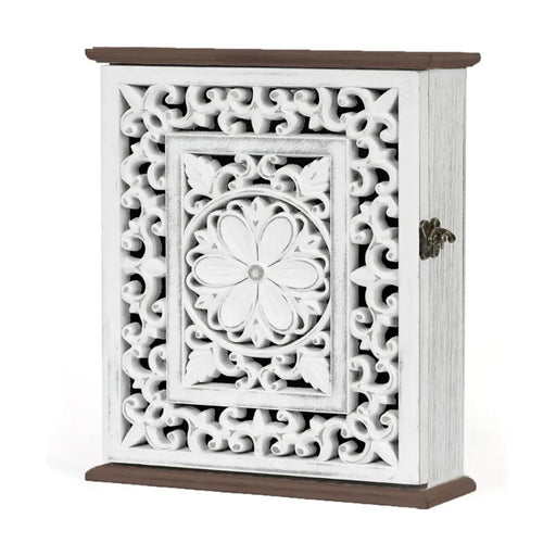 Porta Llave De Madera Diseño Mandala 6 Ganchos Para Llaves - Fliperex
