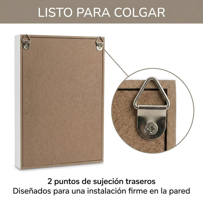 Porta Llave De Madera Cuadro Colgador Decorativo Para Llaves