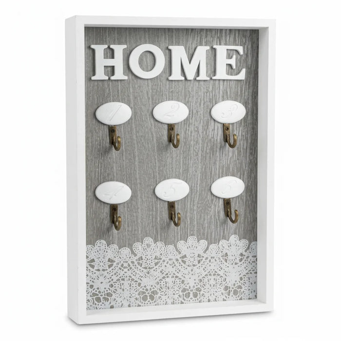 Porta Llave De Madera Cuadro Colgador Decorativo Para Llaves