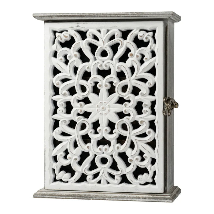 Porta Llave De Madera Diseño Mandala 6 Ganchos Para Llaves