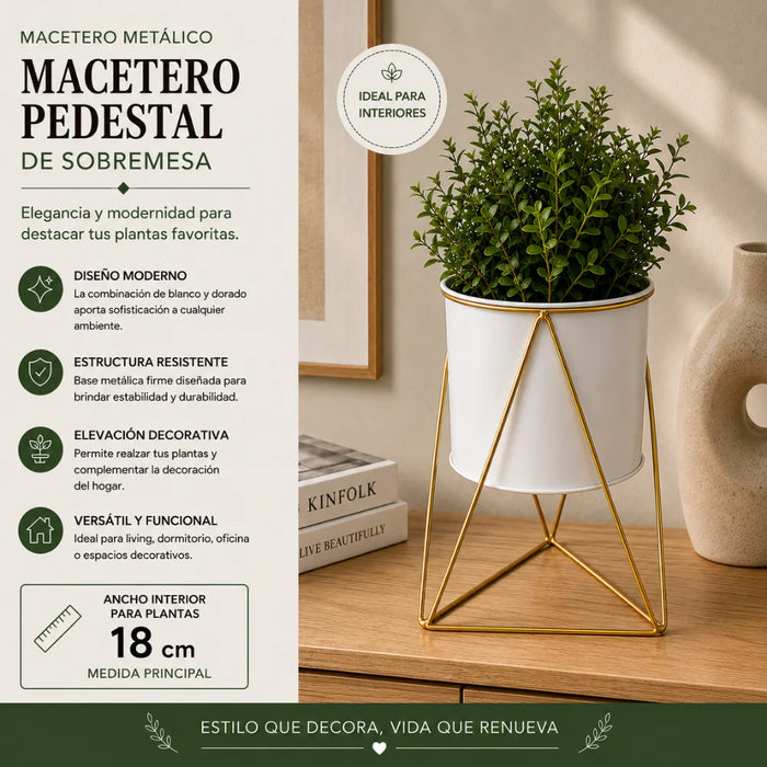 Porta Macetero Pedestal Maceta Plantas Decoracion Pequeño
