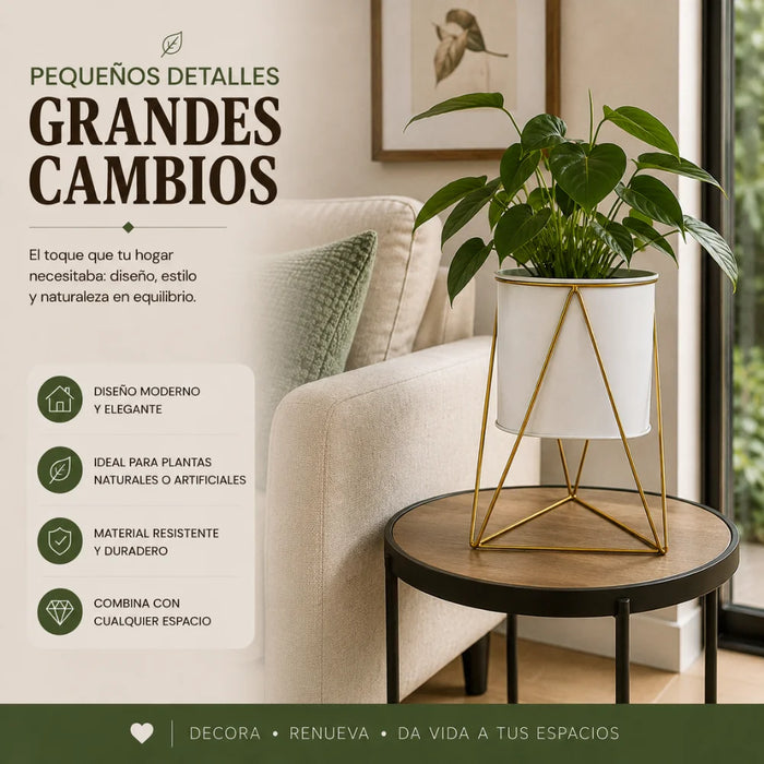 Porta Macetero Pedestal Maceta Plantas Decoracion Pequeño