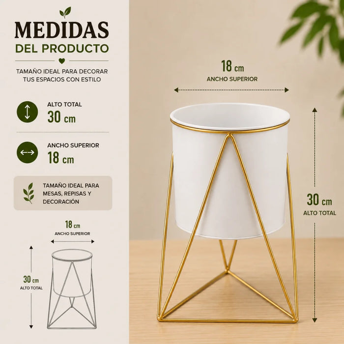 Porta Macetero Pedestal Maceta Plantas Decoracion Pequeño