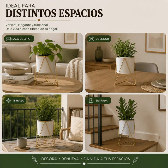 Porta Macetero Pedestal Maceta Plantas Decoracion Pequeño