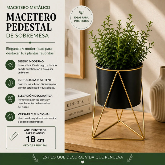 Porta Macetero Pedestal Maceta Plantas Decoracion Pequeño