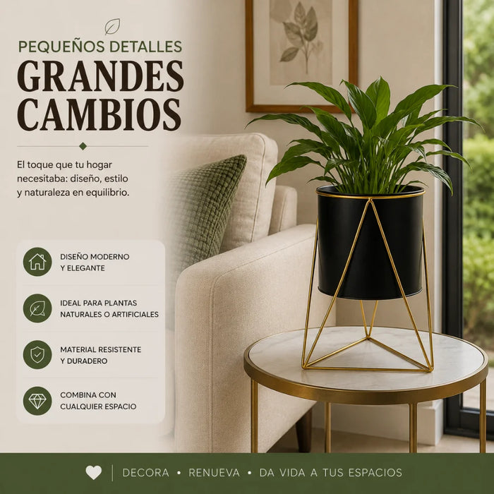 Porta Macetero Pedestal Maceta Plantas Decoracion Pequeño