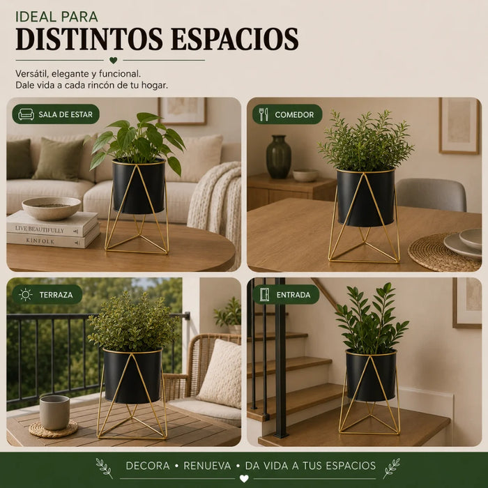 Porta Macetero Pedestal Maceta Plantas Decoracion Pequeño