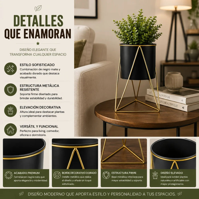 Porta Macetero Pedestal Maceta Plantas Decoracion Pequeño