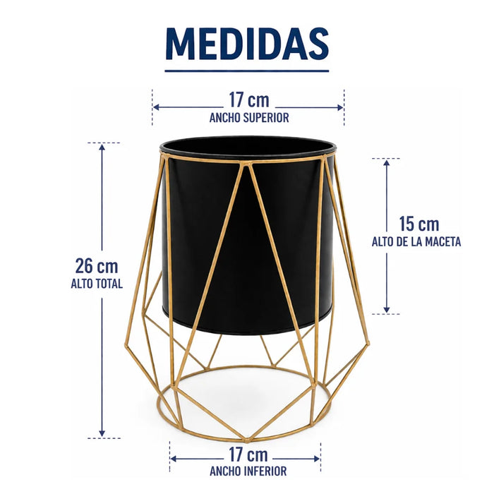 Porta Macetero Pedestal Maceta Plantas Metalico Decorativo