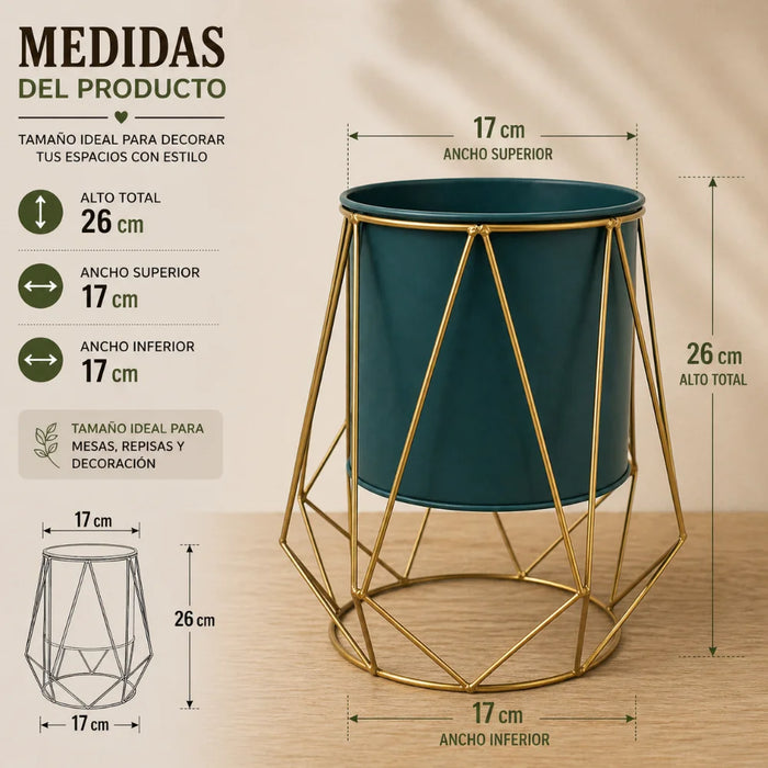 Porta Macetero Pedestal Maceta Plantas Metalico Decorativo