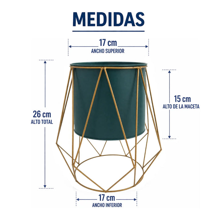 Porta Macetero Pedestal Maceta Plantas Metalico Decorativo