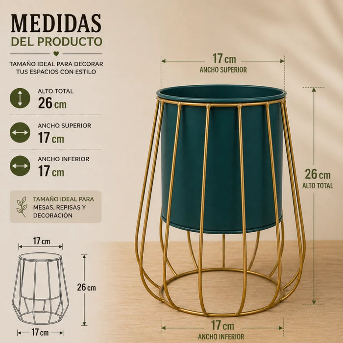 Porta Macetero Pedestal Maceta Plantas Metalico Decorativo